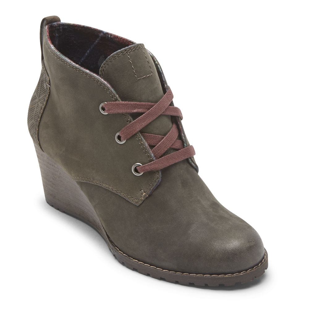 Rockport Boots For Womens Olive - Cobb Hill Lucinda Chukka - VR8439712